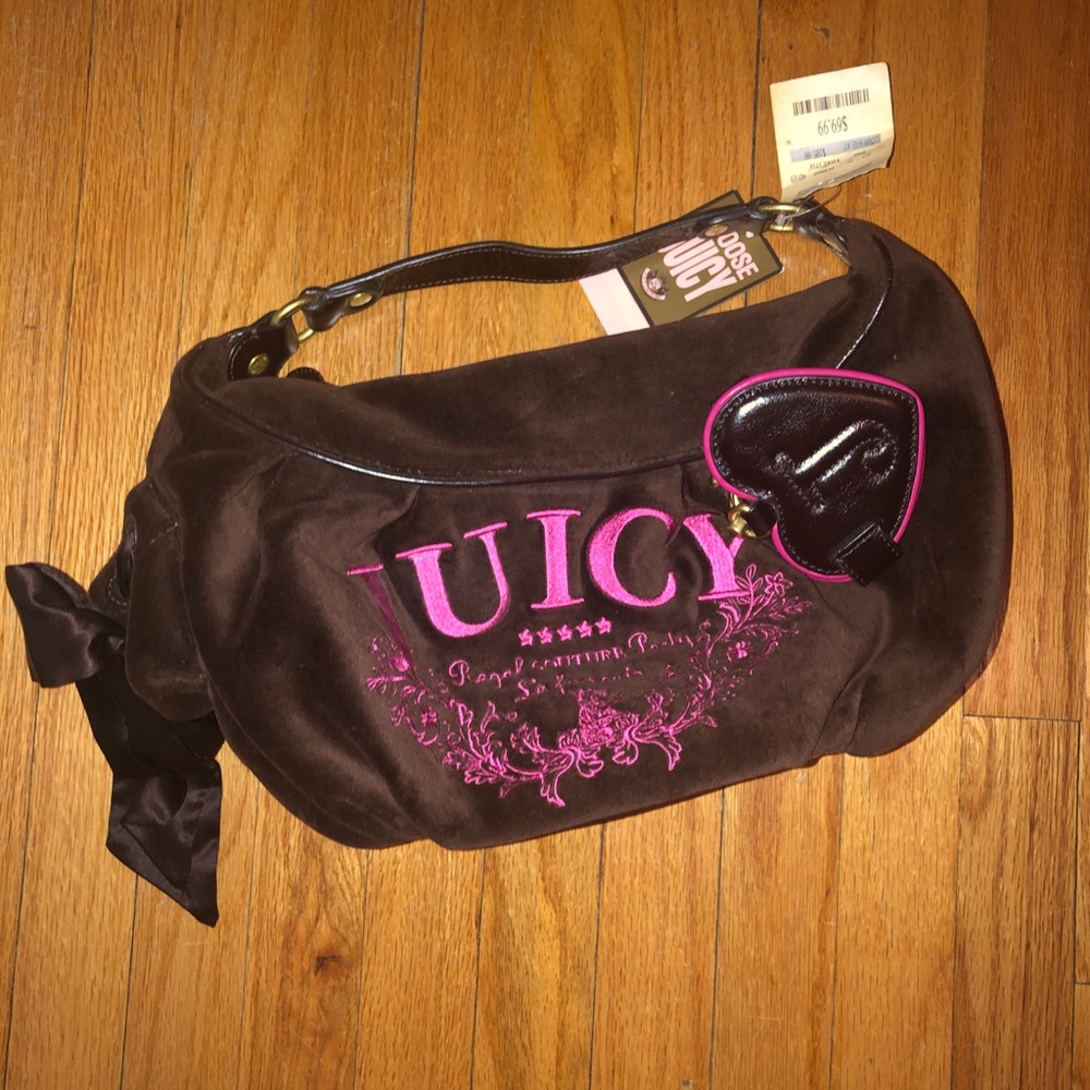 Vintage Suede Leather Juicy Couture Handbag Purse